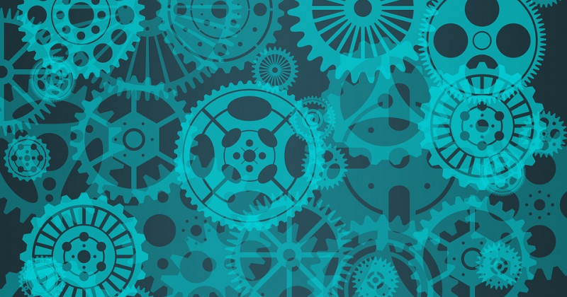 Engranaje de rueda dentada azul